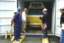 Ankunft im Container