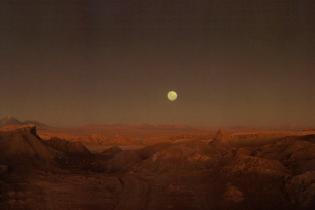 Vollmond im Valle de la Luna