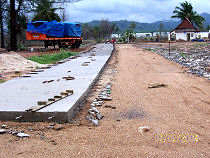 Erste Betonstrasse am Bang Niang Beach