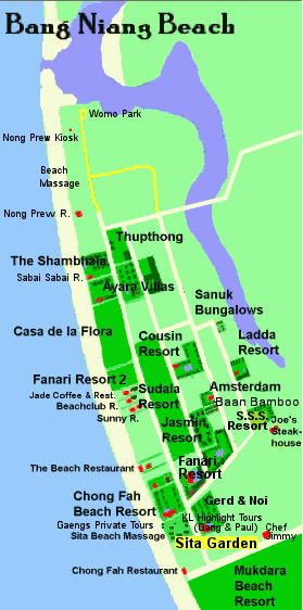 Lageplan Bang Niang Beach (15K)