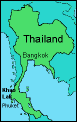 Die Karte der Provinz Phang Nga, Thailand